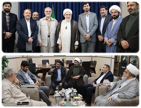 دیدار مسئولان و اساتید مرکز طبع و نشر قرآن کریم با علما در قم